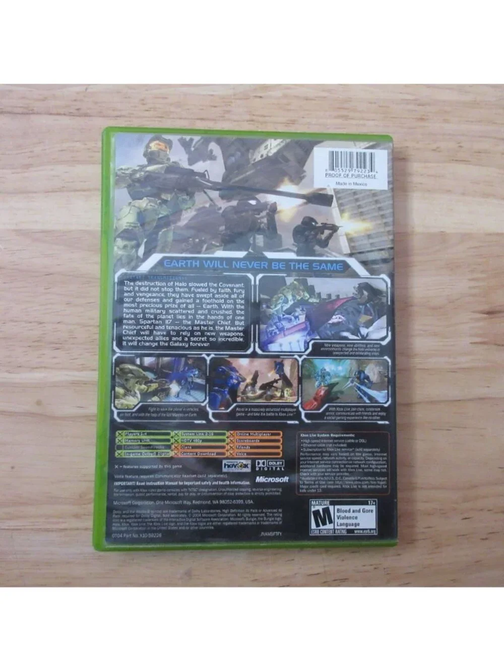 Halo 2 Video Game Microsoft Xbox 2004 with Manual